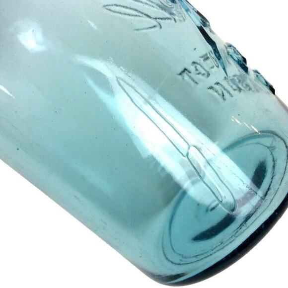 Ball Perfect Mason Jars Lot Of 3 Aqua Blue G #1 #11 Canning Crafts NO LIDS - Picture 7 of 8